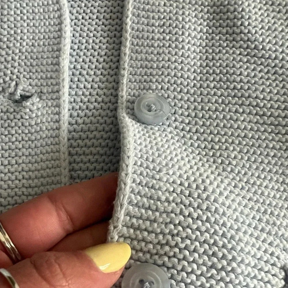 Baby Gap Light Blue Brennan Knit Bear Ear Hooded Sweater - Picture 2 of 6